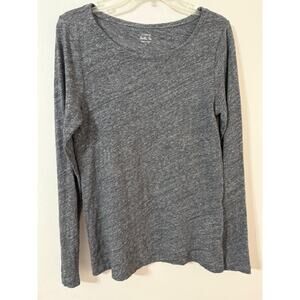 J. Crew Women's Painter Tee Long Sleeve - Charcoal Gray - Size L